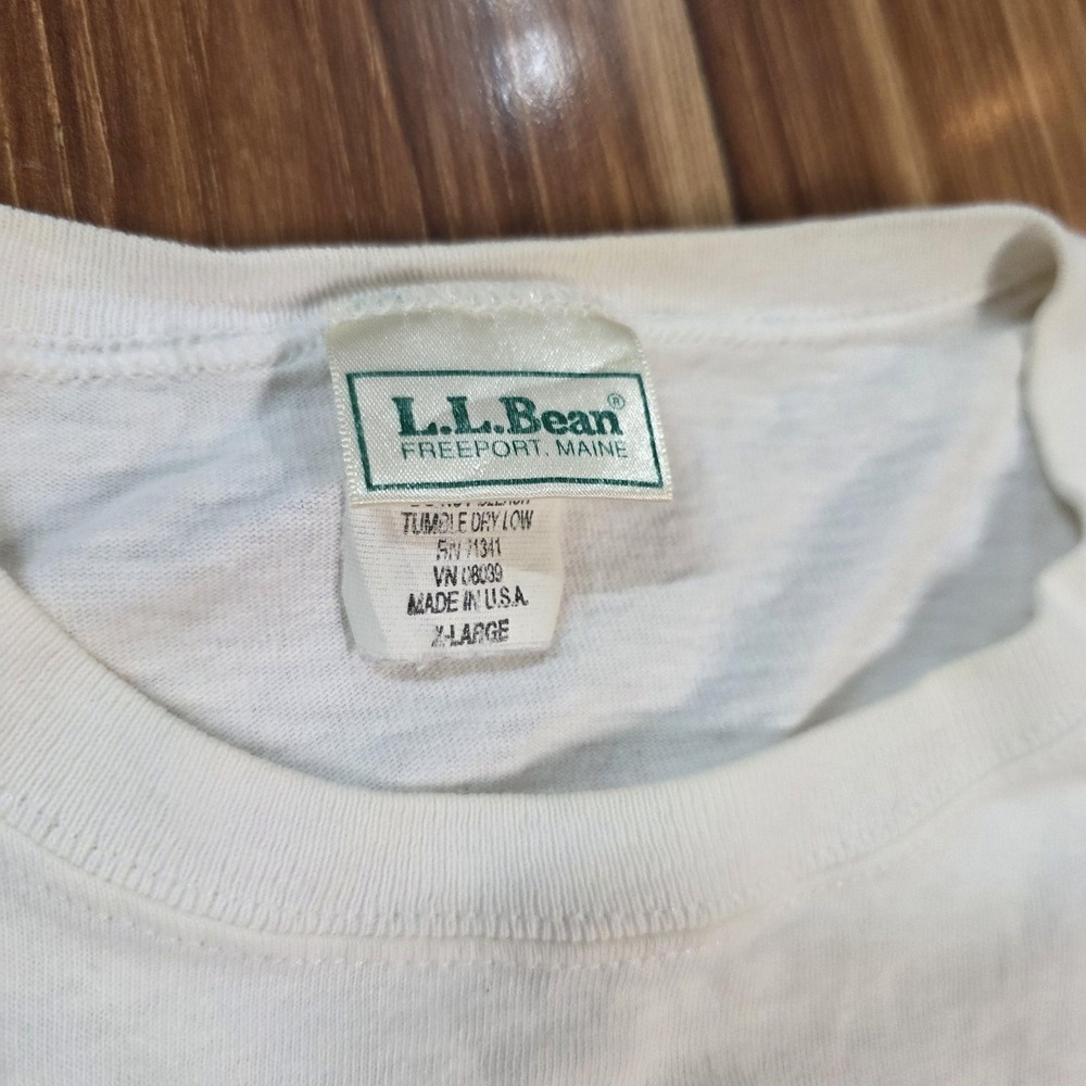 Vintage L.L. Bean Wild Sunflower Shirt Mens XL White Graphic USA 90s Nature - Picture 4 of 7
